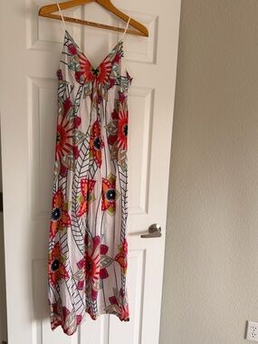 Saks Fifth Avenue Threads Floral Silk Maxi Dress Size S
